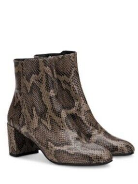 AGL Lynn Python Snake Print Ankle Boots Booties